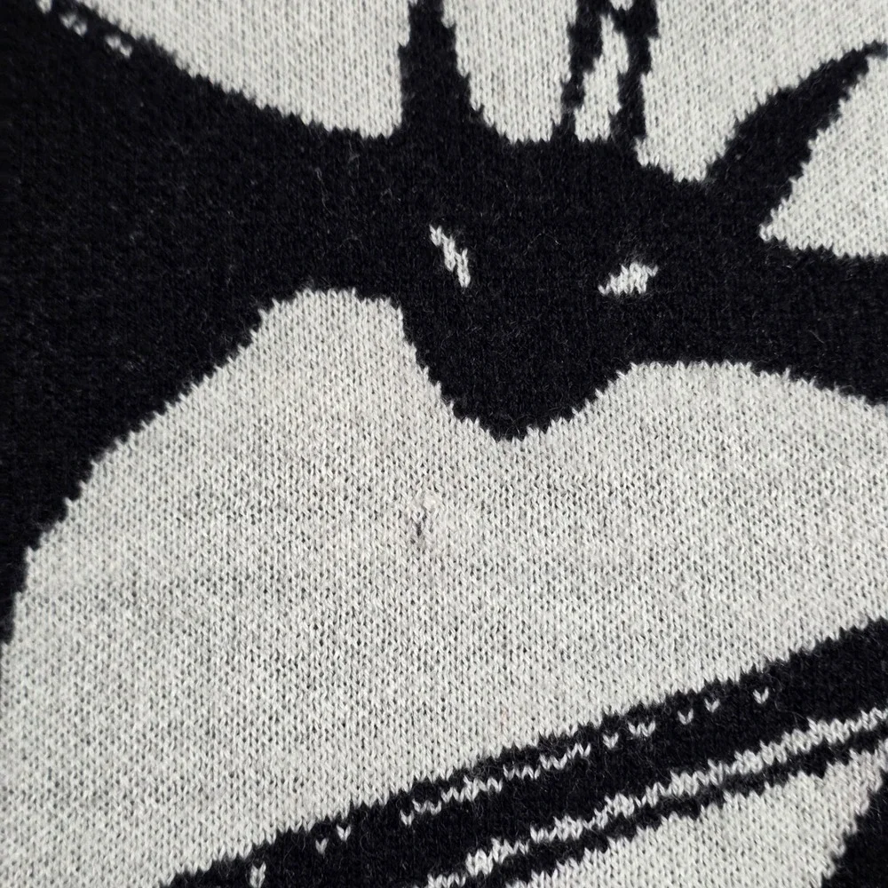 Disney Nightmare Before Christmas Jack Skellington Knit Sweater Black White 2X